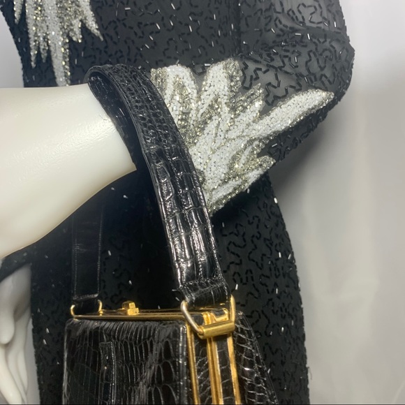 Vintage ALLIGATOR I. Magnin Rendl Original Purse Pristine Handbag - Picture 14 of 16